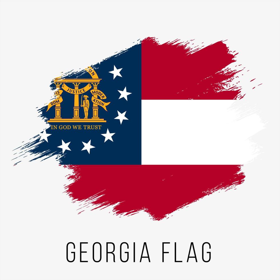 Verenigde Staten van Amerika staat Georgië grunge vector vlag ontwerp sjabloon