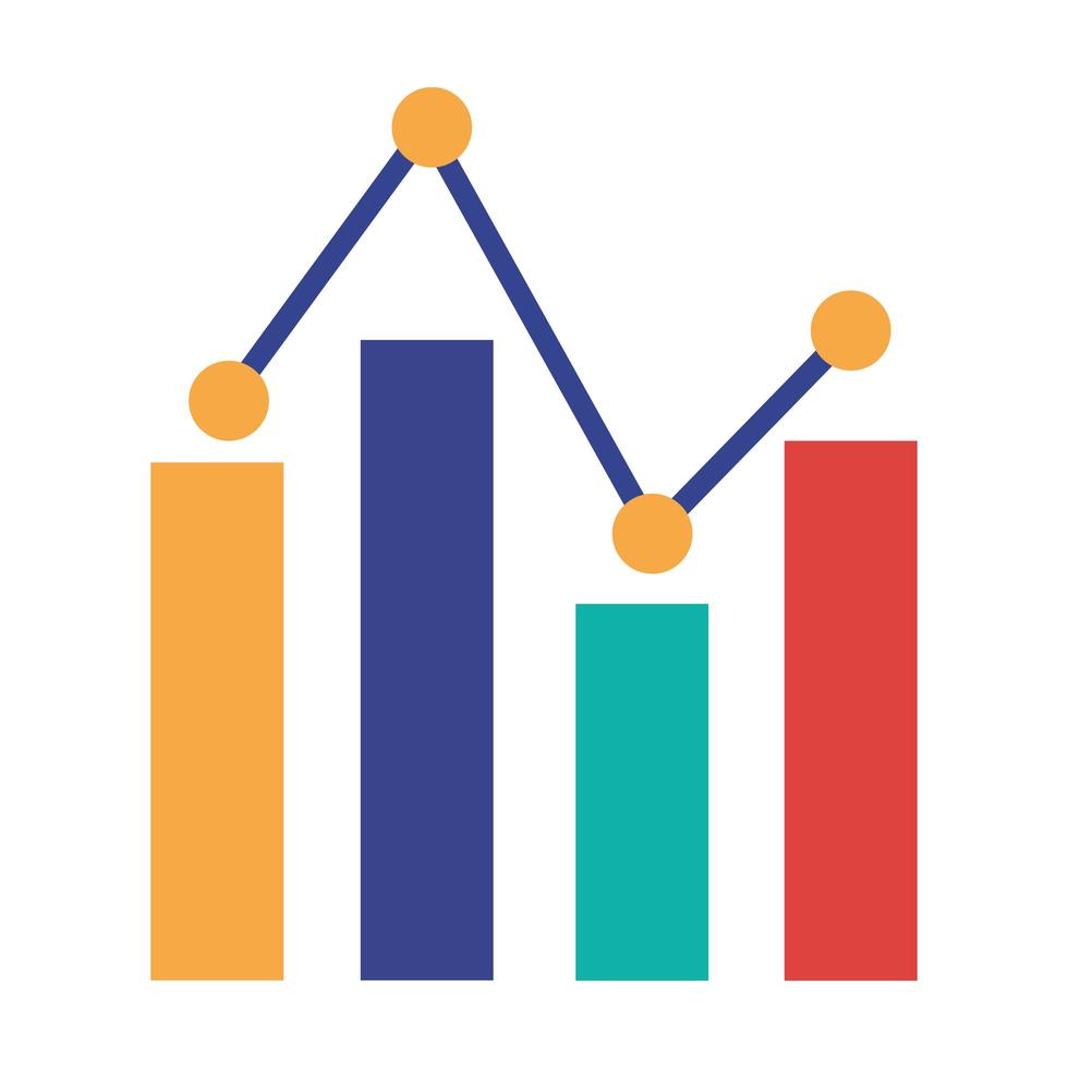 statistieken bars infographic geïsoleerde pictogram vector