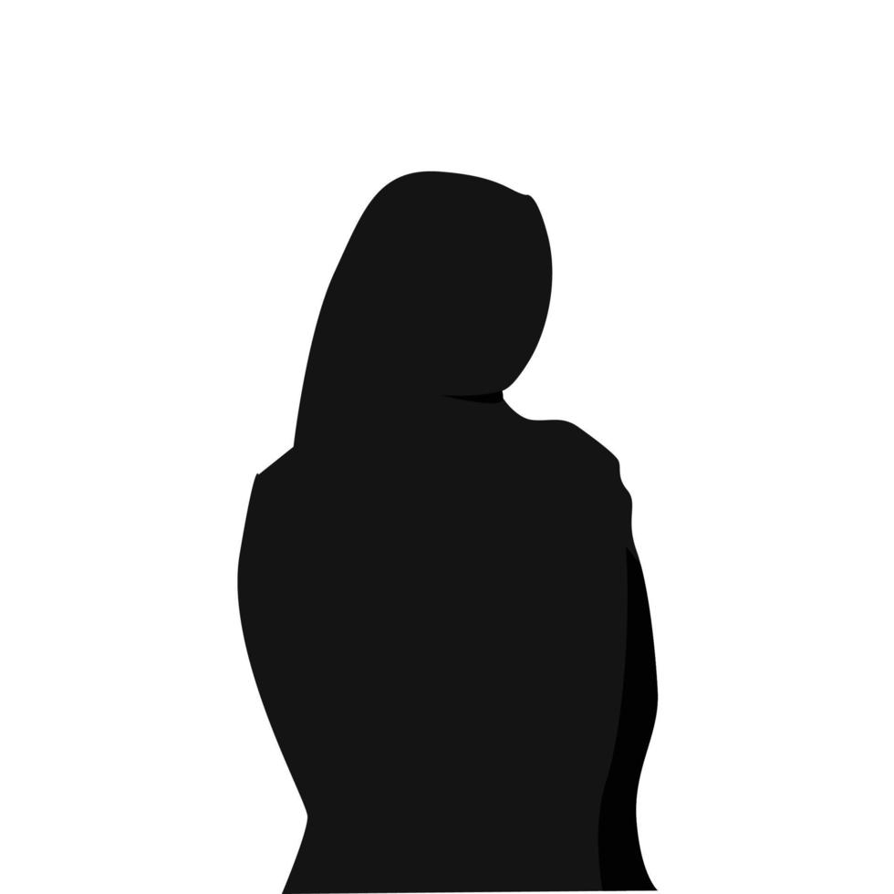 mooi moslim vrouw in hijab mode silhouet vector