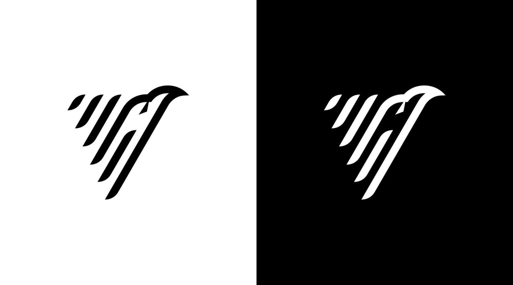 adelaar hoofd logo bedrijf monogram zwart en wit icoon illustratie stijl ontwerpen Sjablonen vector