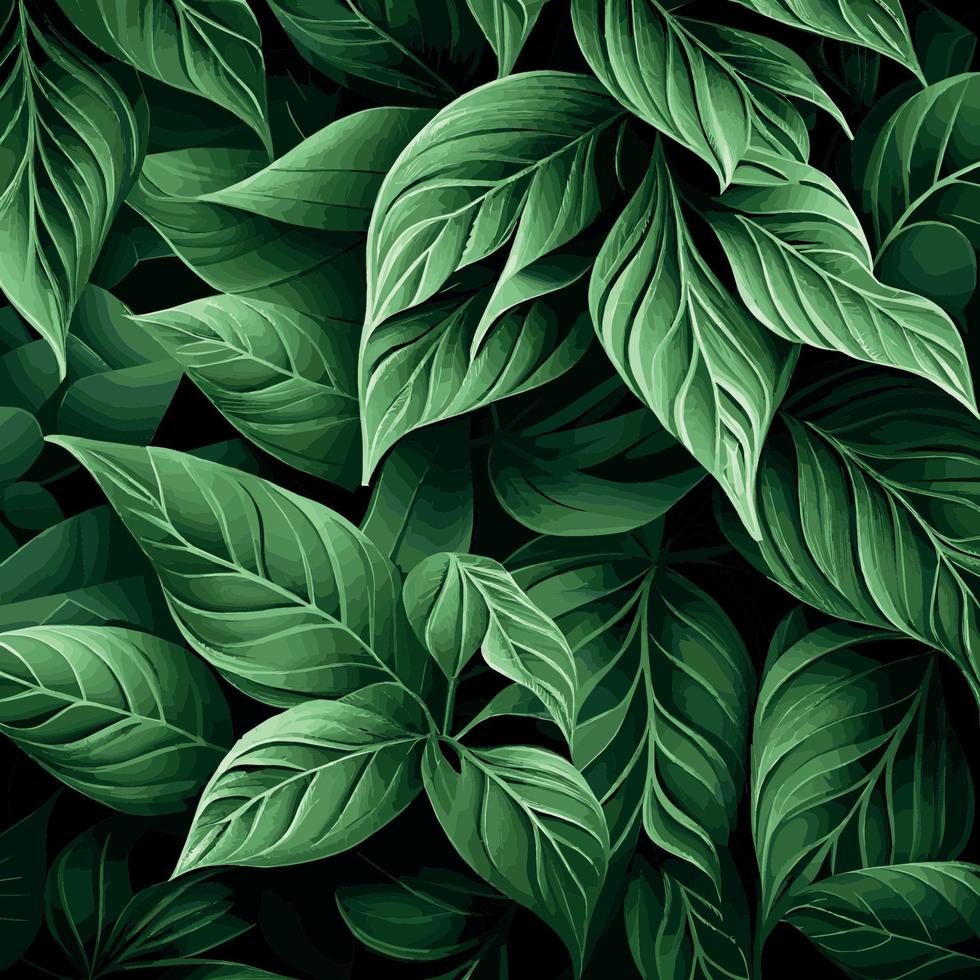 structuur van groen bladeren, groen achtergrond patroon - vector