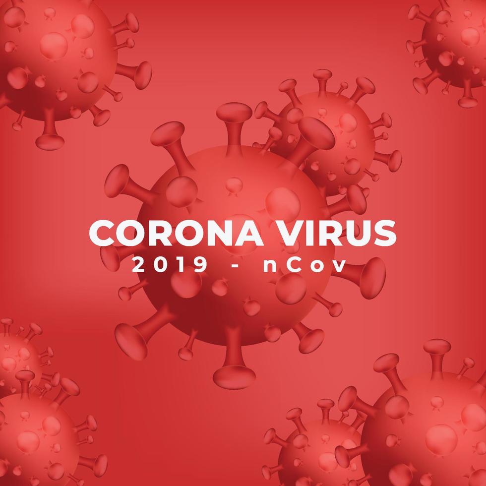 coronavirus 2019-ncov en virus achtergrond vector