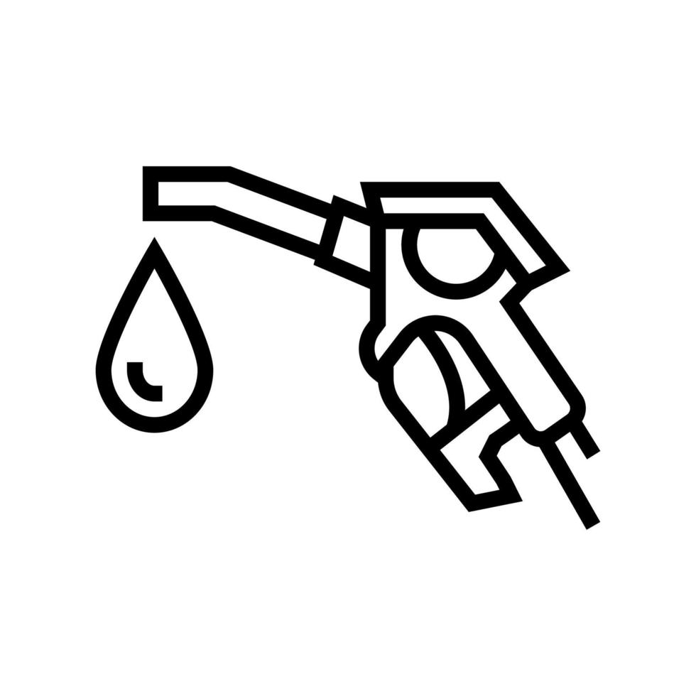 waterstof tankstation lijn pictogram vectorillustratie vector