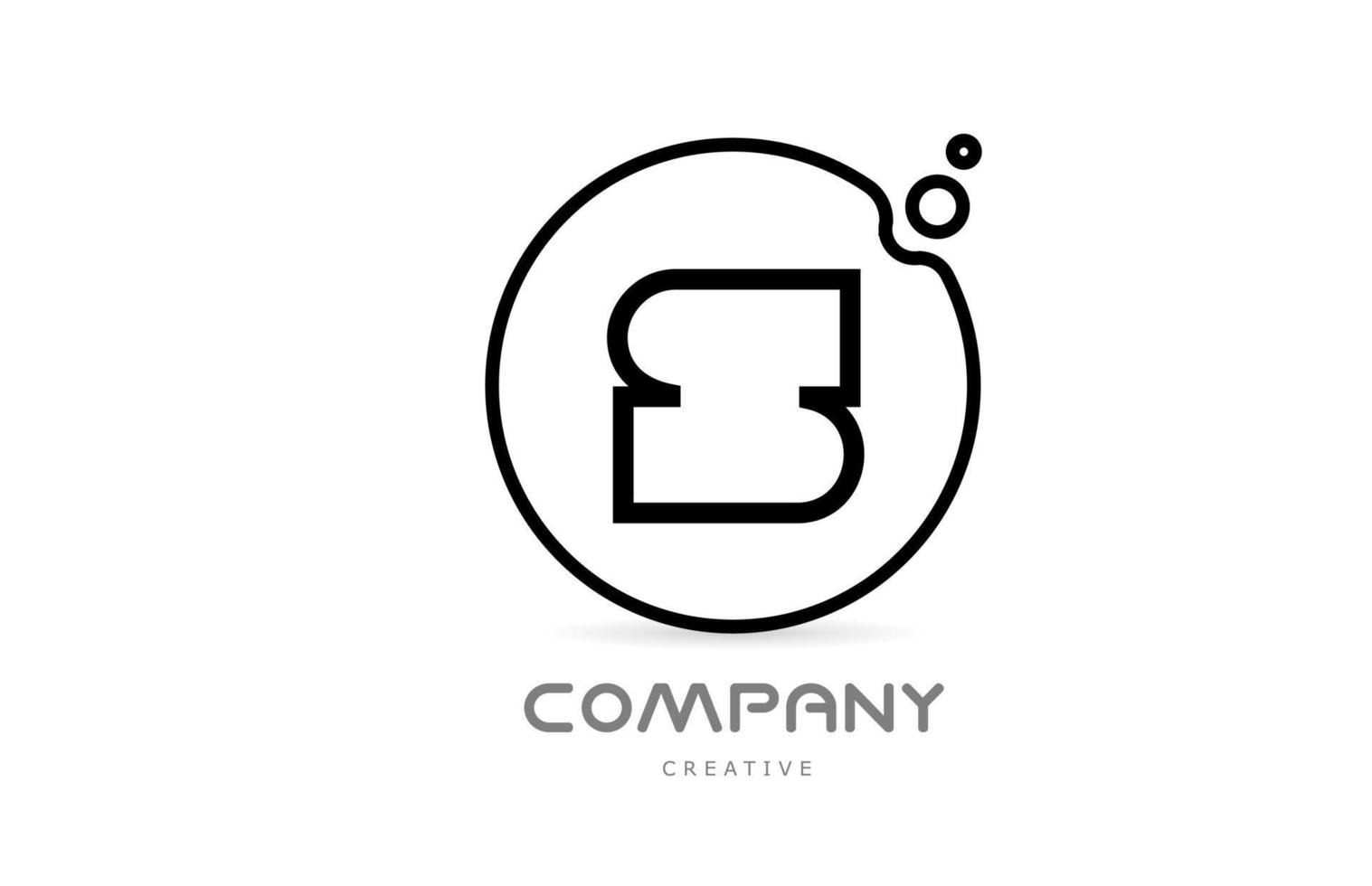 meetkundig brief s alfabet logo icoon met cirkel en bubbels. creatief sjabloon voor bedrijf en bedrijf vector