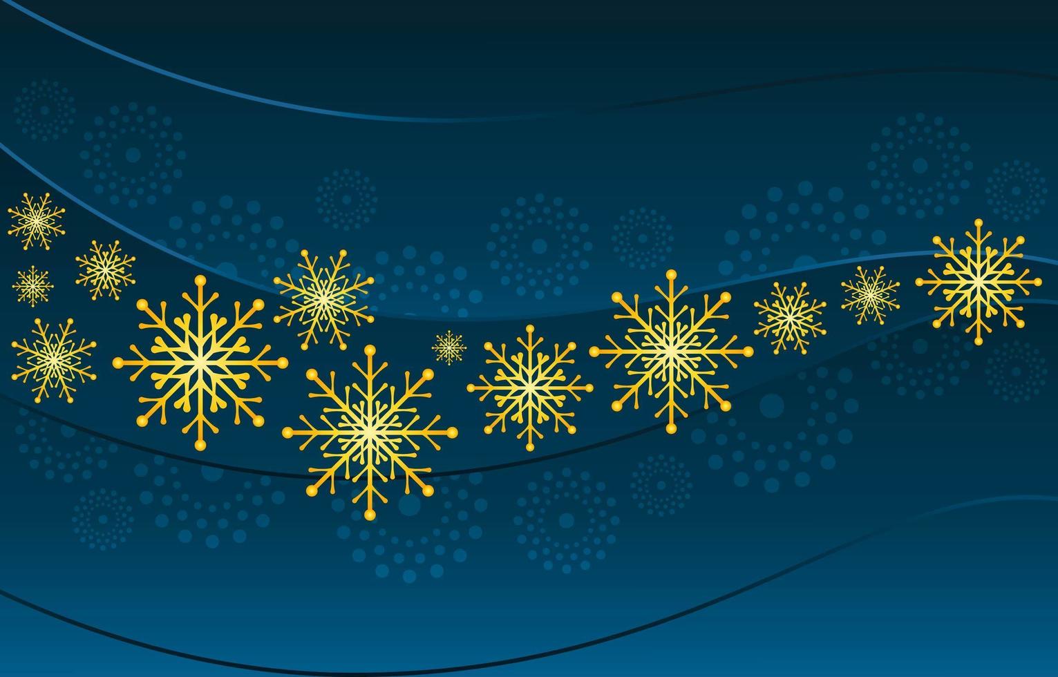 elegant gradiënt blauw gouden sneeuwvlokkenconcept vector