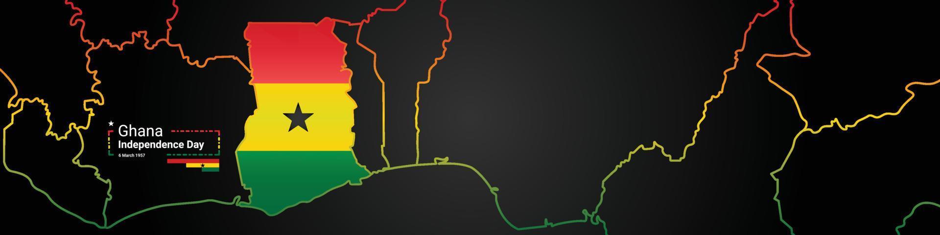 Ghana achtergrond onafhankelijkheid dag, naar herdenken de groot dag in de land vector