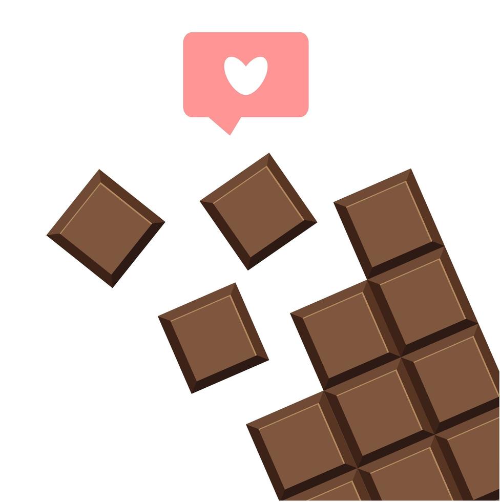 chocoladereep geïsoleerde pictogram vector