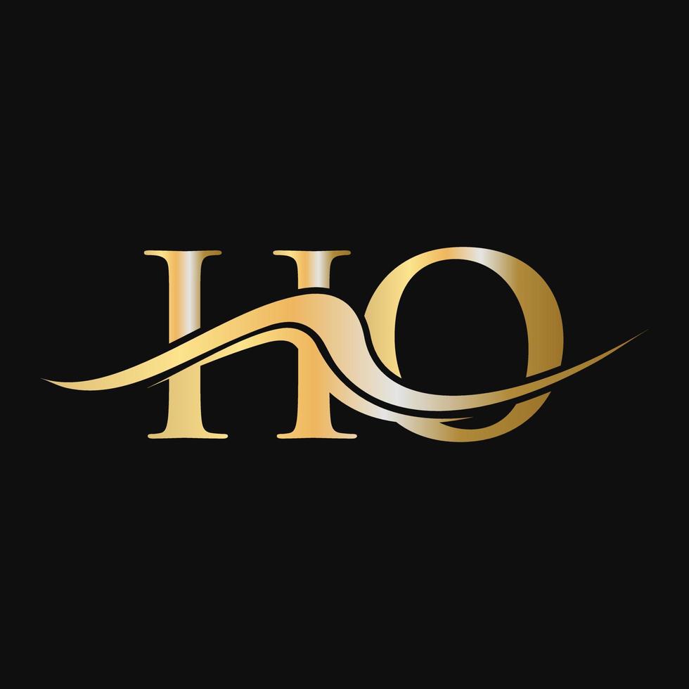 brief ho logo ontwerp monogram bedrijf en bedrijf logotype vector