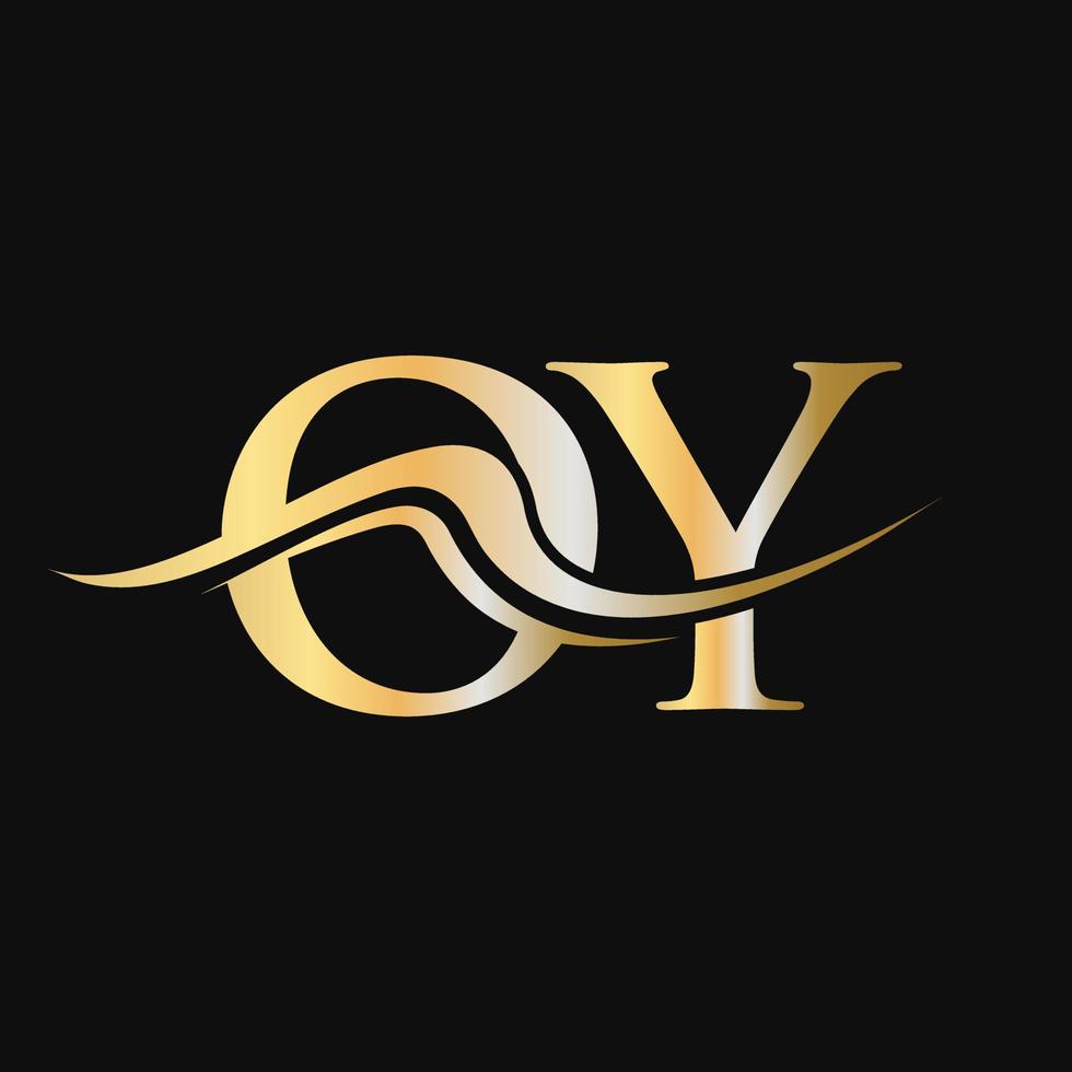 brief oy logo ontwerp monogram bedrijf en bedrijf logotype vector