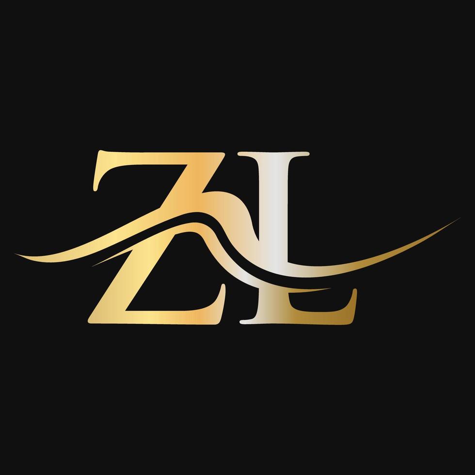 brief zl logo ontwerp sjabloon monogram bedrijf en bedrijf logotype vector