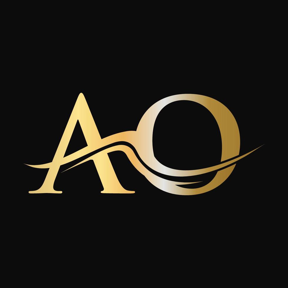 brief oa logo ontwerp monogram bedrijf en bedrijf logotype vector