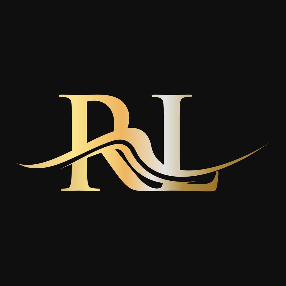 brief rl logo ontwerp monogram bedrijf en bedrijf logotype vector
