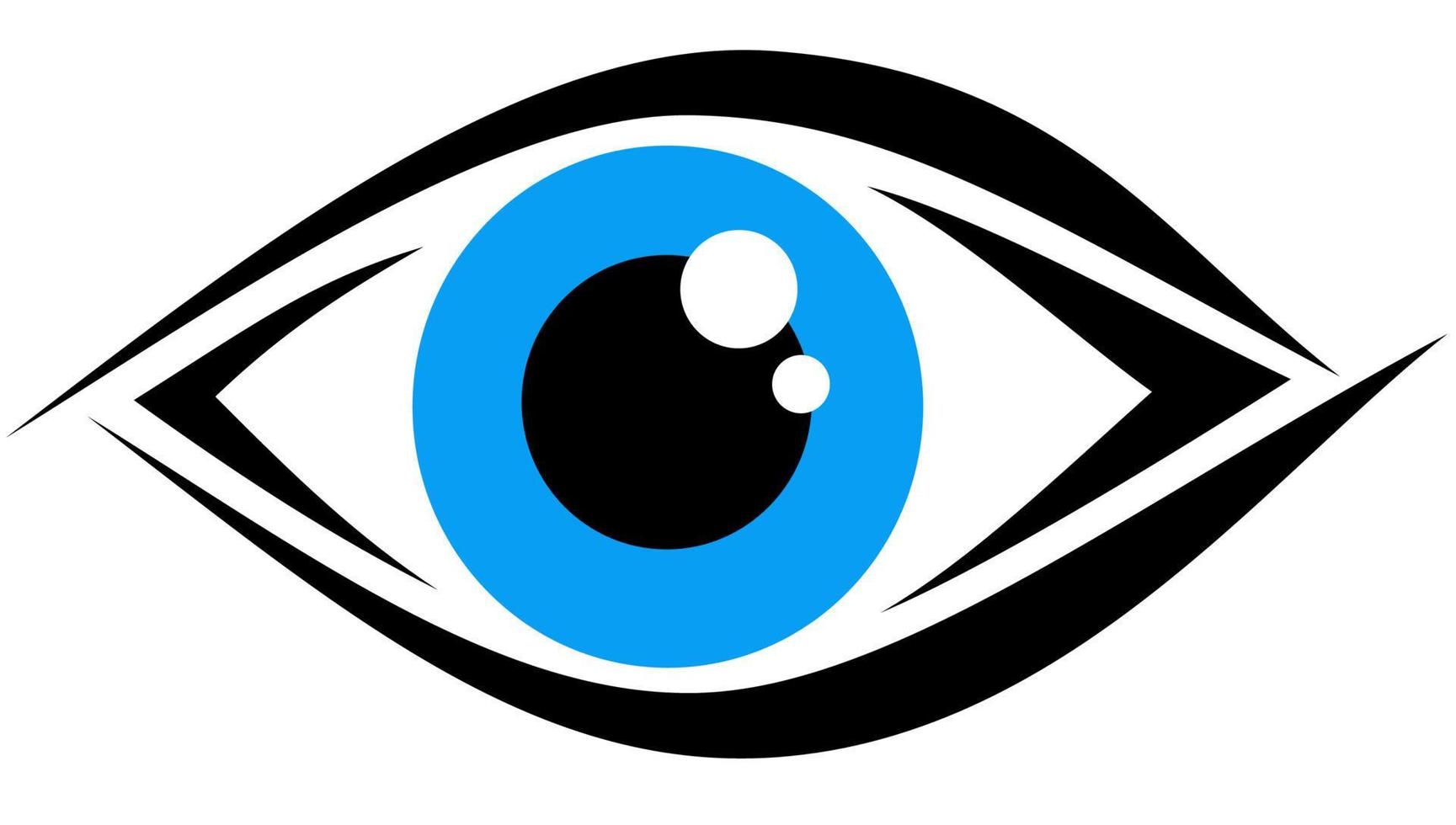 logo met een blauw oog vector