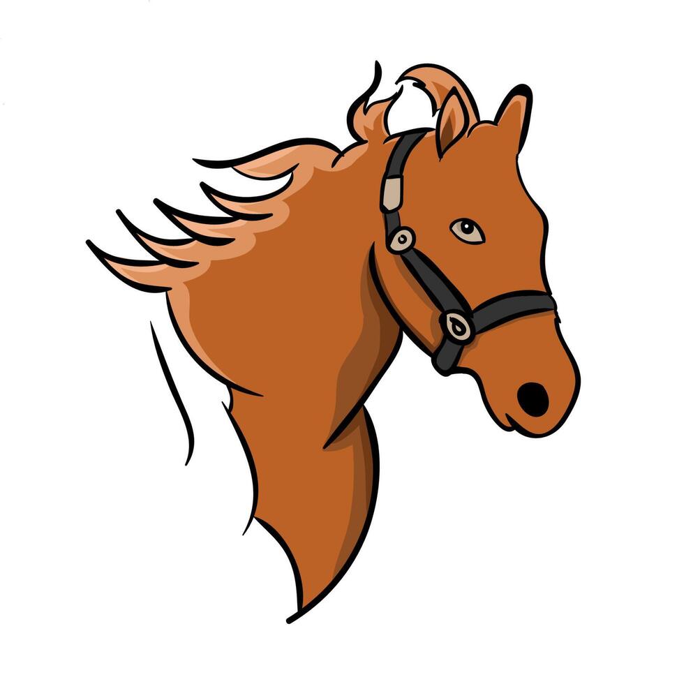 ilustration van paard. vrij vector
