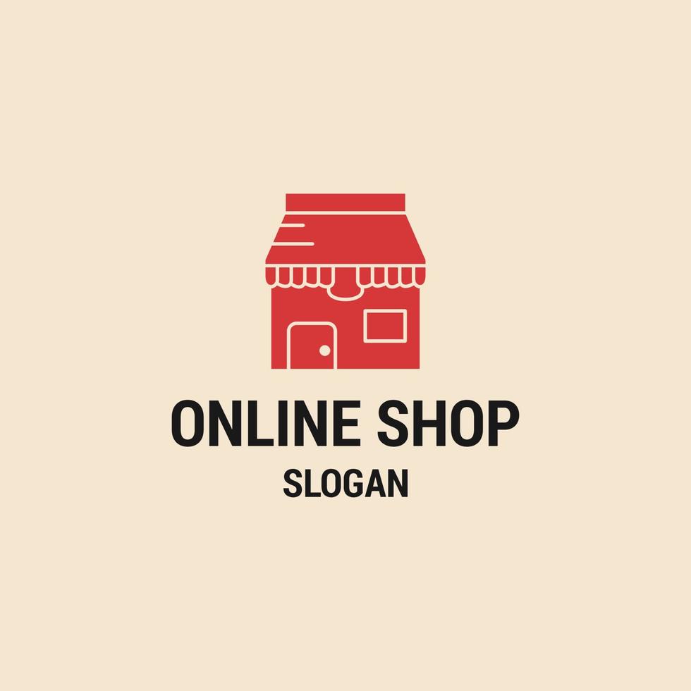 online winkel logo sjabloon vector illustratie ontwerp