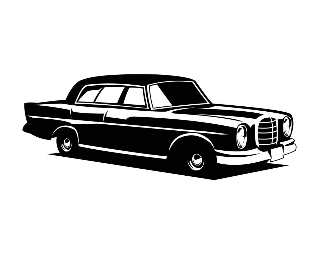 klassiek spier auto silhouet. geïsoleerd Aan wit achtergrond kant visie. het beste voor logo's, insignes, emblemen, pictogrammen, beschikbaar in 10 eps. vector
