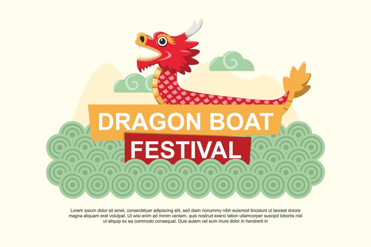 Dragon Boat Festival achtergrond vector