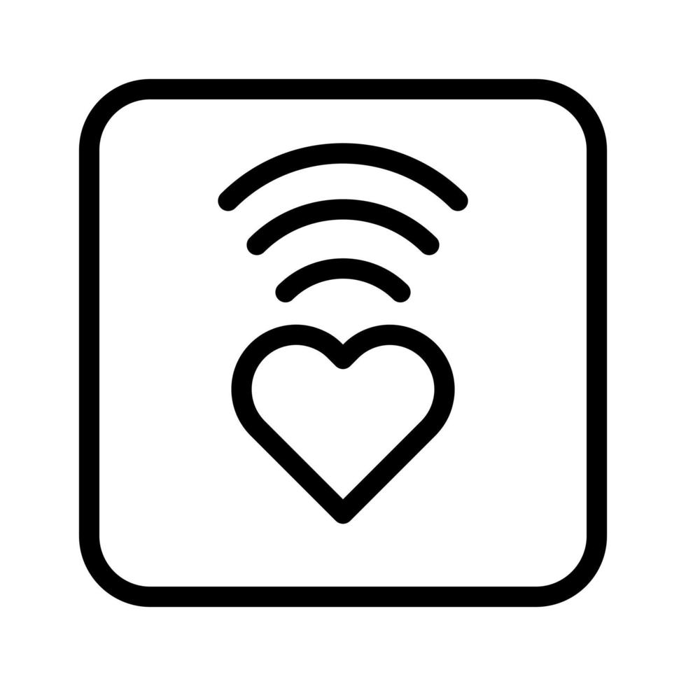 signaal icoon schets stijl Valentijn illustratie vector element en symbool perfect.
