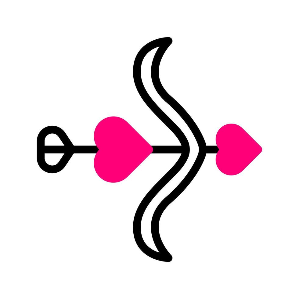 pijl icoon duotoon rood stijl Valentijn illustratie vector element en symbool perfect.