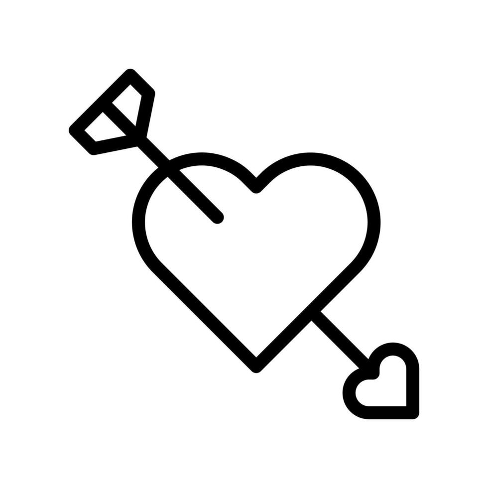 pijl icoon schets stijl Valentijn illustratie vector element en symbool perfect.