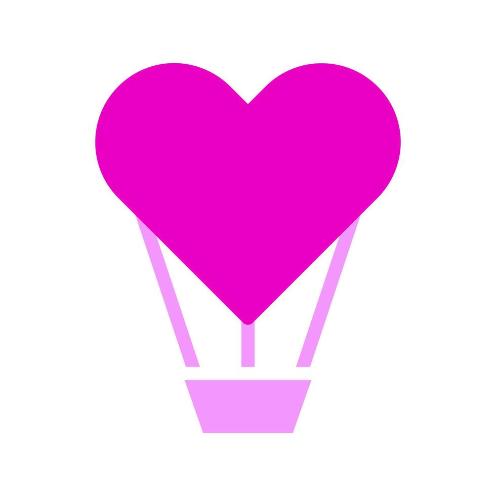 lucht ballon icoon solide roze stijl Valentijn illustratie vector element en symbool perfect.