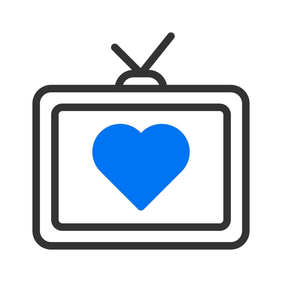 TV icoon duotune blauw Valentijn illustratie vector element en symbool perfect.