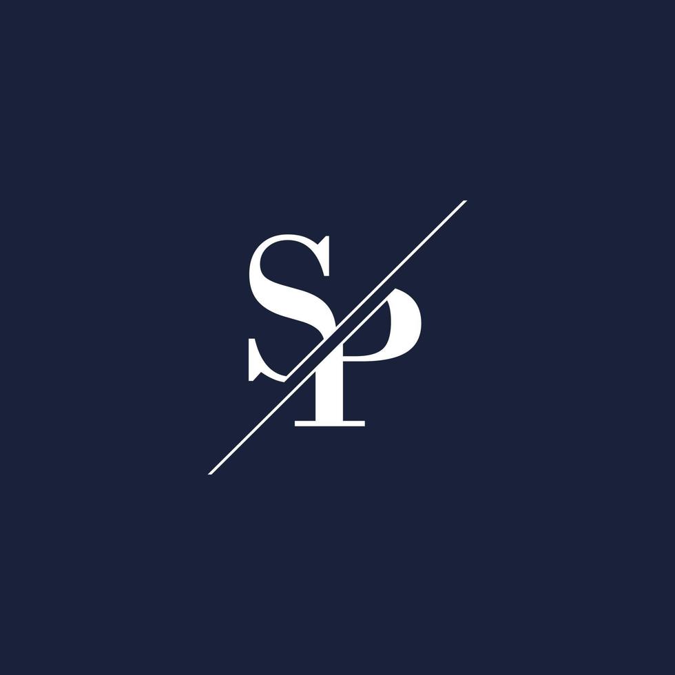 sp eerste modern logo ontwerpen inspiratie, minimalistische logo sjabloon vector