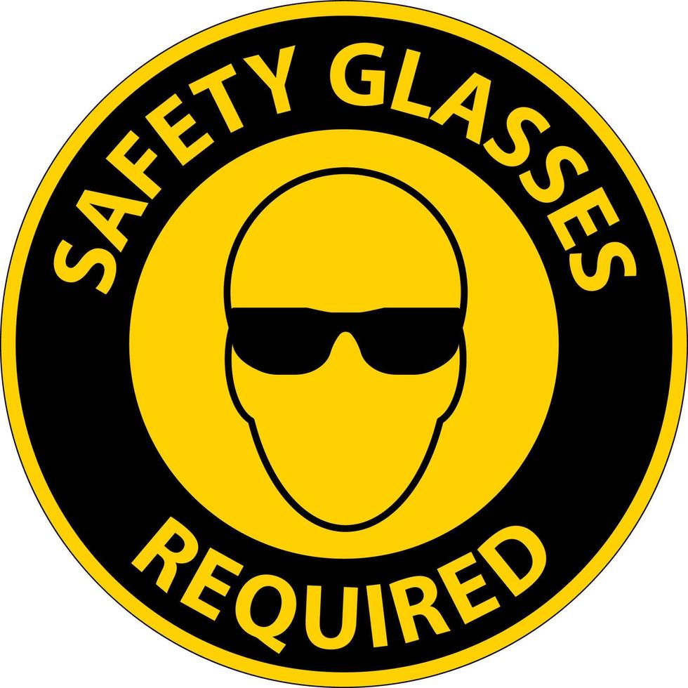verdieping teken, veiligheid bril verplicht vector