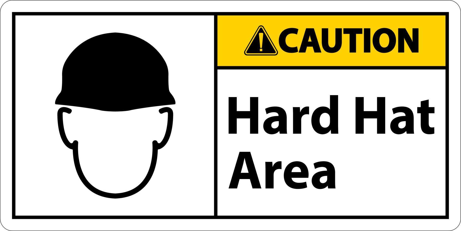 voorzichtigheid moeilijk hoed bescherming verplicht Oppervlakte teken Aan wit achtergrond vector