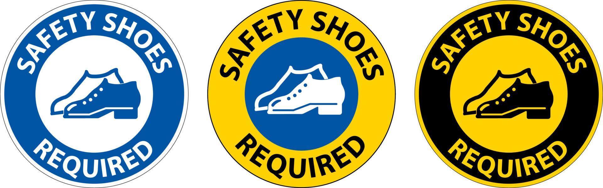 etiket verdieping teken, veiligheid schoenen verplicht vector