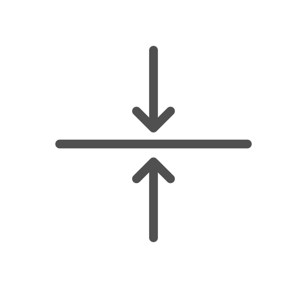pijlen verwant icoon schets en lineair vector. vector