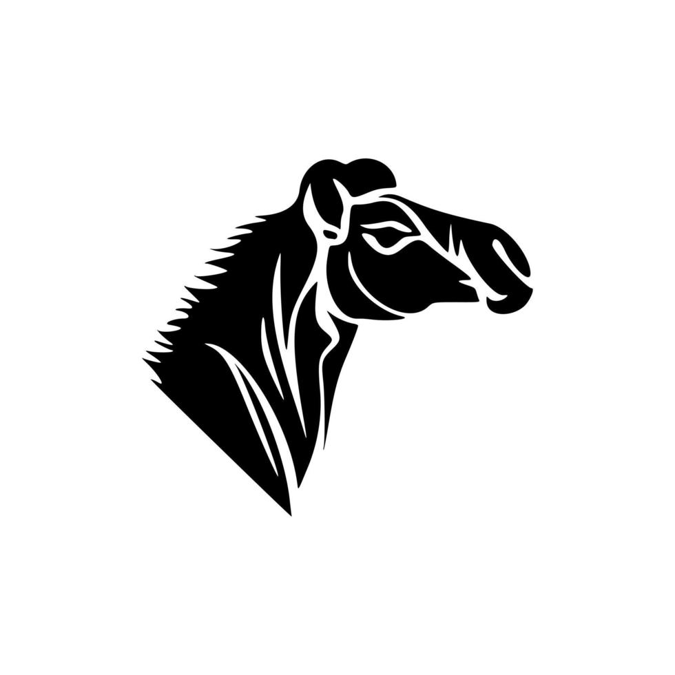 geven een elegant en classy kijken naar uw merk met een zwart en wit kameel logo. vector