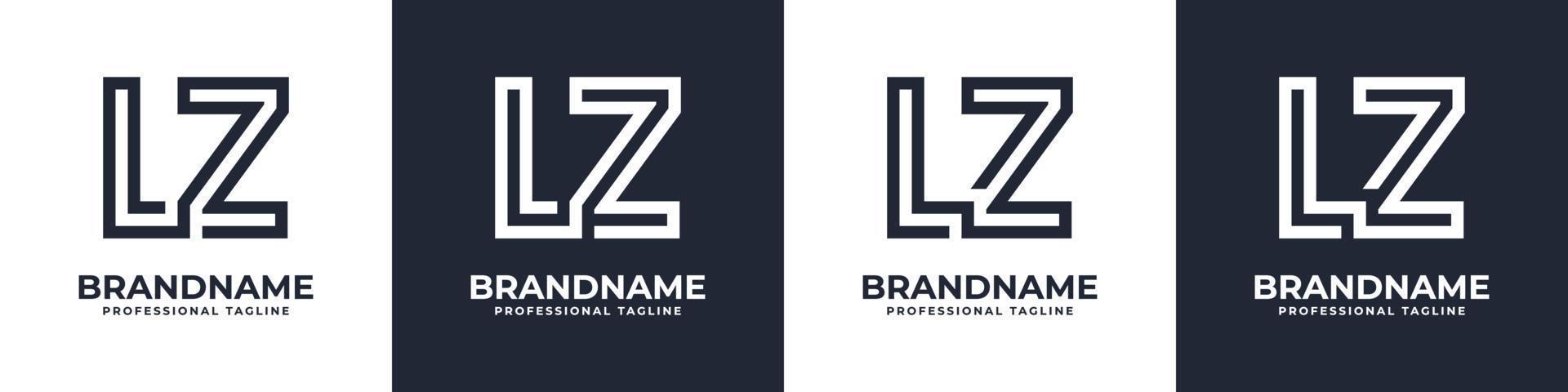 gemakkelijk lz monogram logo, geschikt voor ieder bedrijf met lz of zl voorletter. vector