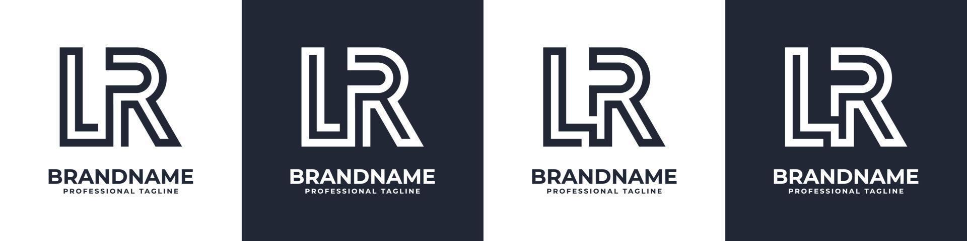 gemakkelijk lr monogram logo, geschikt voor ieder bedrijf met lr of rl voorletter. vector