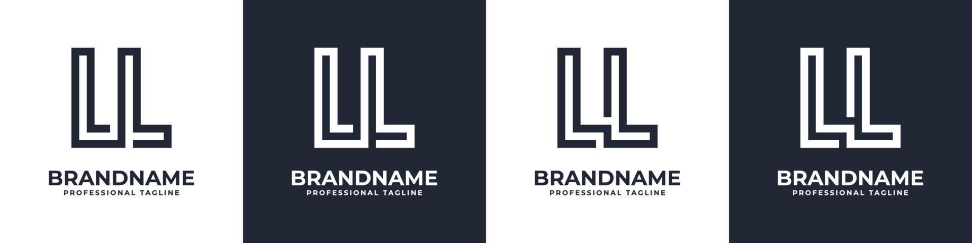 gemakkelijk ll monogram logo, geschikt voor ieder bedrijf met l of ll voorletter. vector