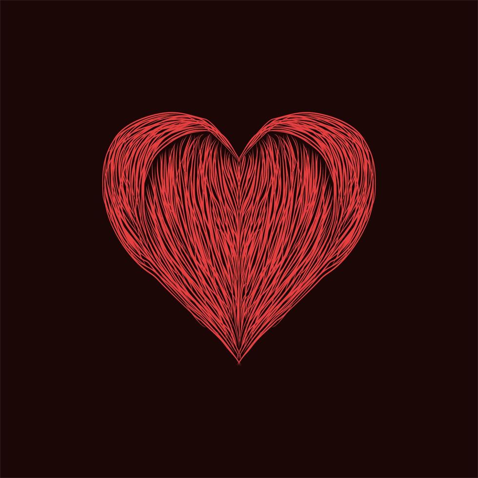 liefde hart artwork stijl illustratie ontwerp vector