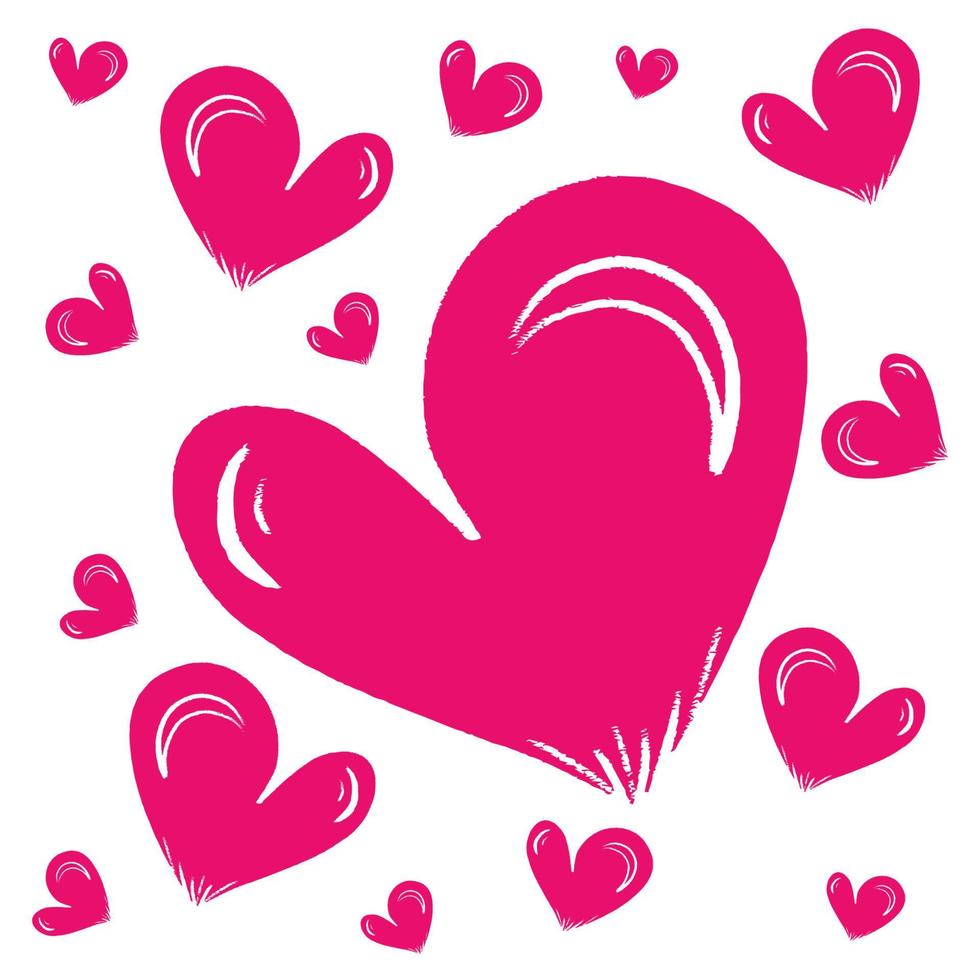 valentijnsdag dag vector naadloos patroon hand- trek stijl lief romantisch achtergrond met liefde vormen voor moeder dag, textiel, achtergronden, banners vector ontwerp