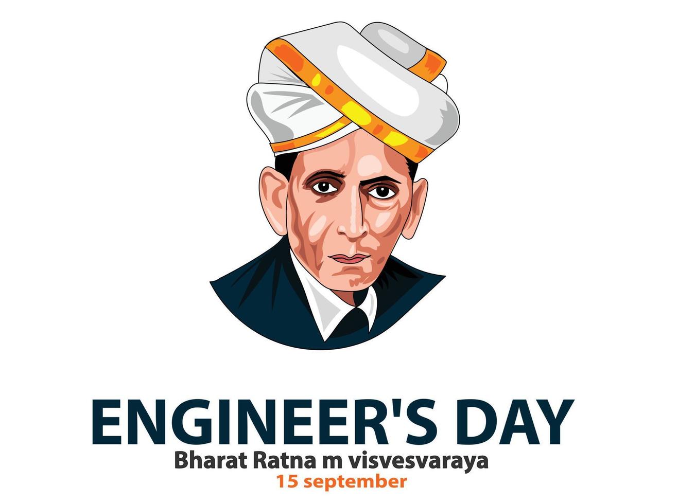 bharat ratna m visvesvaraya poster vector