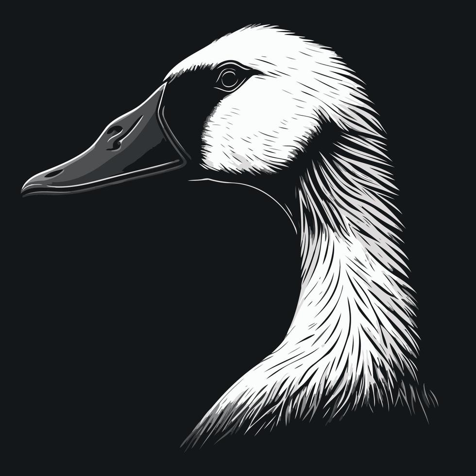 dier hoofd gans een watervogels vogel vector