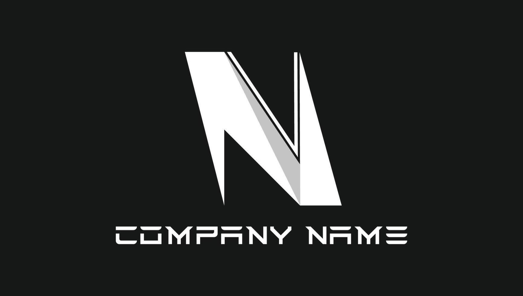 brief n logo ontwerp, minimalistische n eerste vector icoon