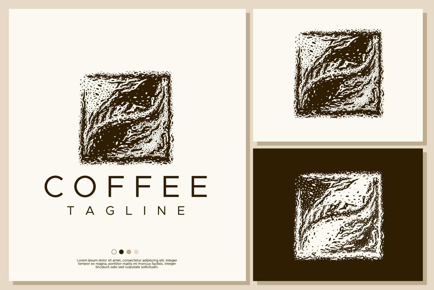 koffie Boon logo ontwerp sjabloon. koffie grunge logo ontwerp vector
