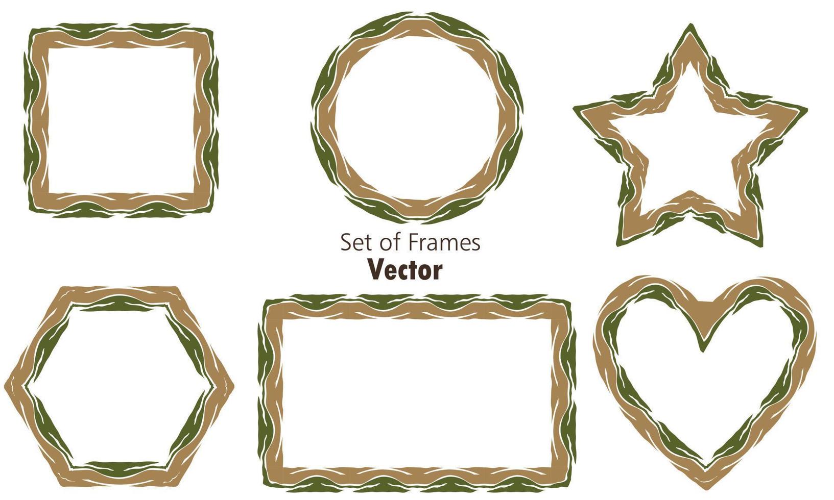 set decoratieve vintage kaders en randen set vector