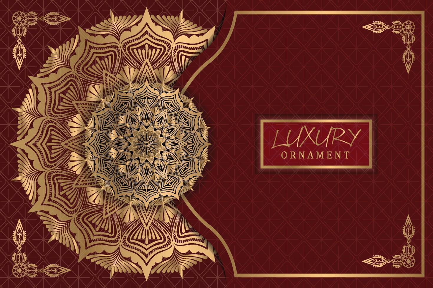 luxe gouden meetkundig mandala ornament vorm achtergrond. vector etnisch mandala