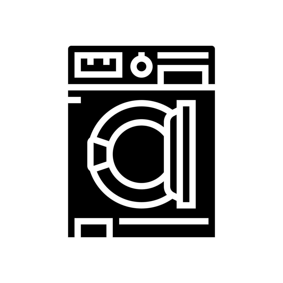 wasmachine machine glyph icoon vector illustratie