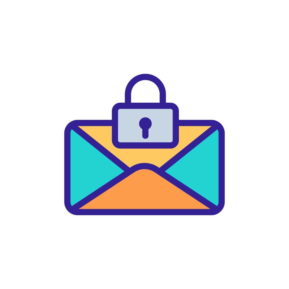 beschermen de mail icoon vector. geïsoleerd contour symbool illustratie vector