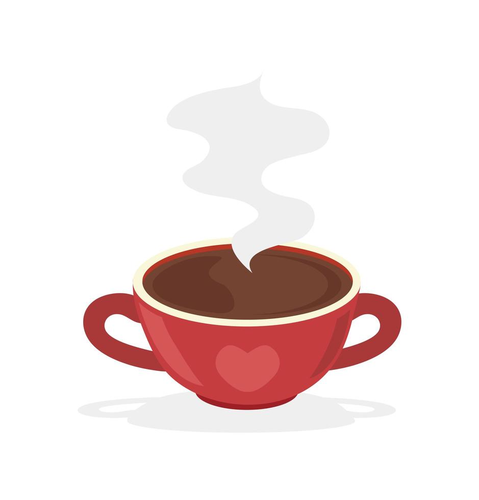 rode koffie warme kop vectorillustratie vector