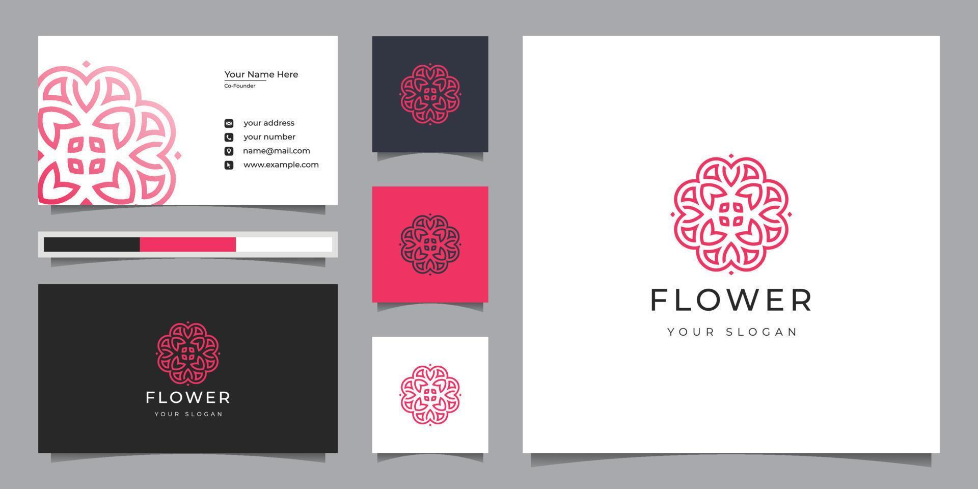 elegant luxe bloem logo voor schoonheid salon, mode, huidverzorging, kunstmatig, yoga, en spa vector