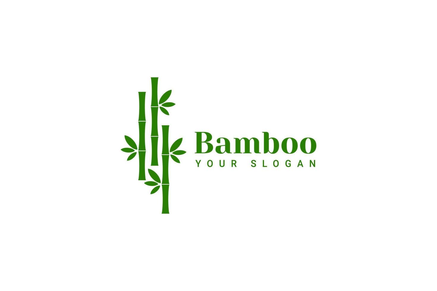 groene bamboe logo ontwerpsjabloon vector