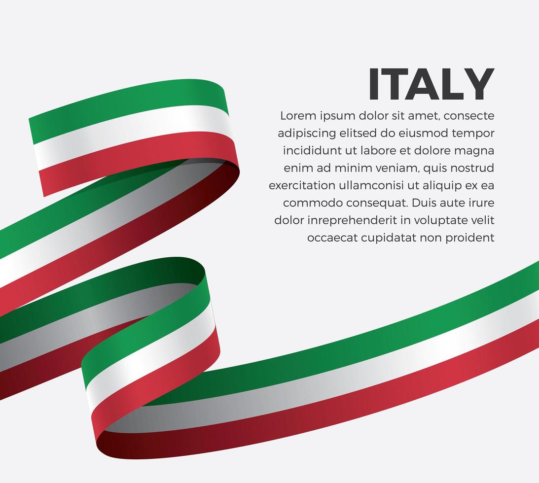 italia abstract golfvlag lint vector
