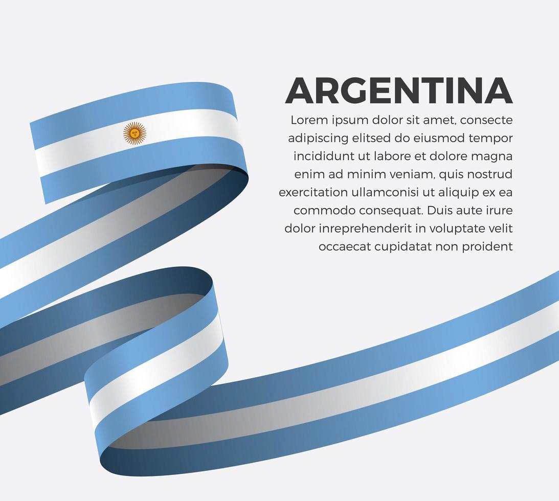 Argentinië abstract golfvlag lint vector